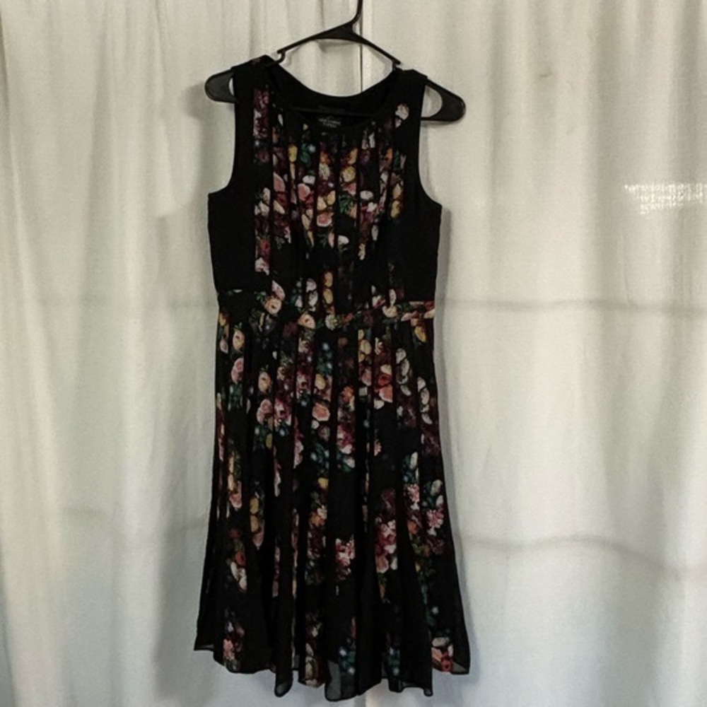Adrianna Papell 'Fractured Floral' Print Fit & Flare Dress